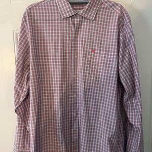 Tommy Bahama Pink and White Check Button-Down Shirt